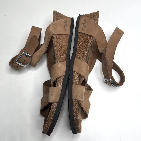 Birkenstock Lola Wedge Papillio Leather Sandal Wedge S-359 Sz 38 Narrow - Picture 3 of 9